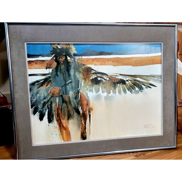 Morten Solberg original art One With Earth & Sky Native American signed numbered - Picture 16 of 16
